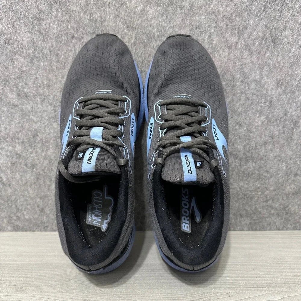 Brooks Men's Black and Light Blue Running Shoes